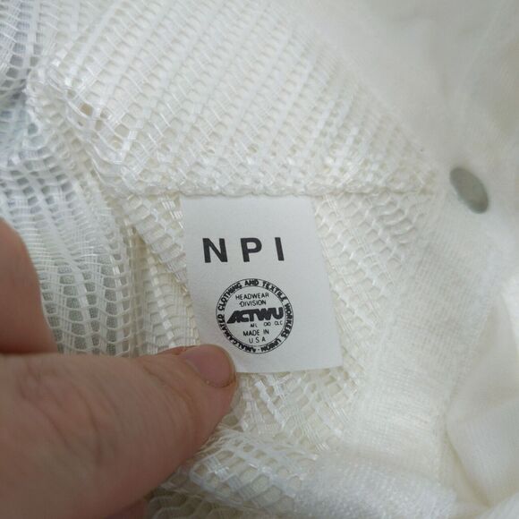 Vintage GM UAW Health & Safety Truck White Slideback Adjustable Hat Cap Men - Picture 11 of 11